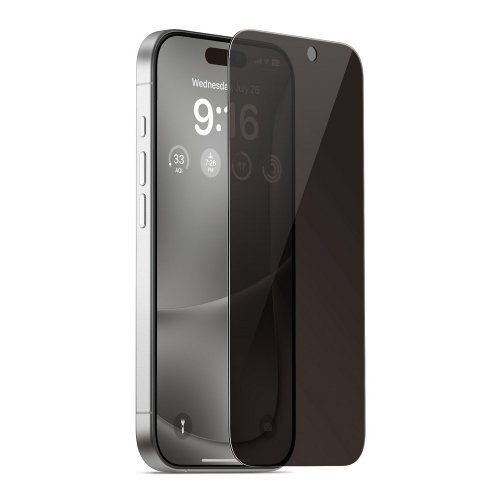 elago創意美學 iPhone 16/Plus/Pro/Pro Max 防窺全屏9H防爆玻璃螢幕保護貼