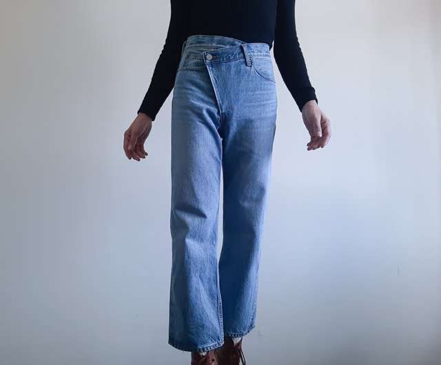 High waist denim jeans MILA OWEN DENIM Fade blue denim jeans Waist