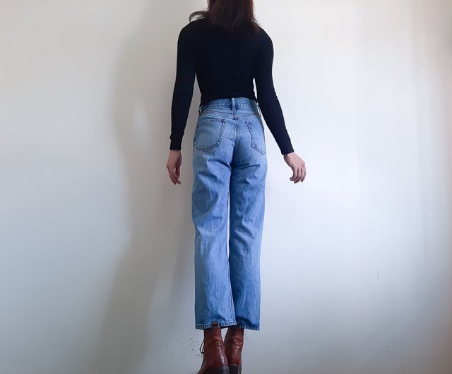 High waist denim jeans MILA OWEN DENIM Fade blue denim jeans Waist