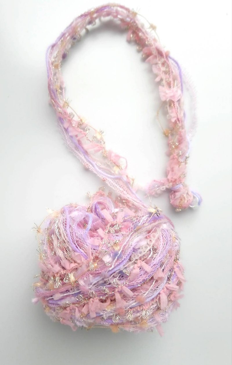 日本混合紗線 190公分 - 編織/羊毛氈/布藝 - 聚酯纖維 粉紅色