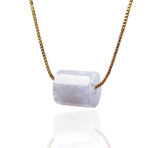 瓔珞珠寶盒 E.L.Jewelry Box 【萬事亨通】冰種紫羅蘭翡翠路路通項鍊 |天然緬甸玉翡翠A貨|送禮