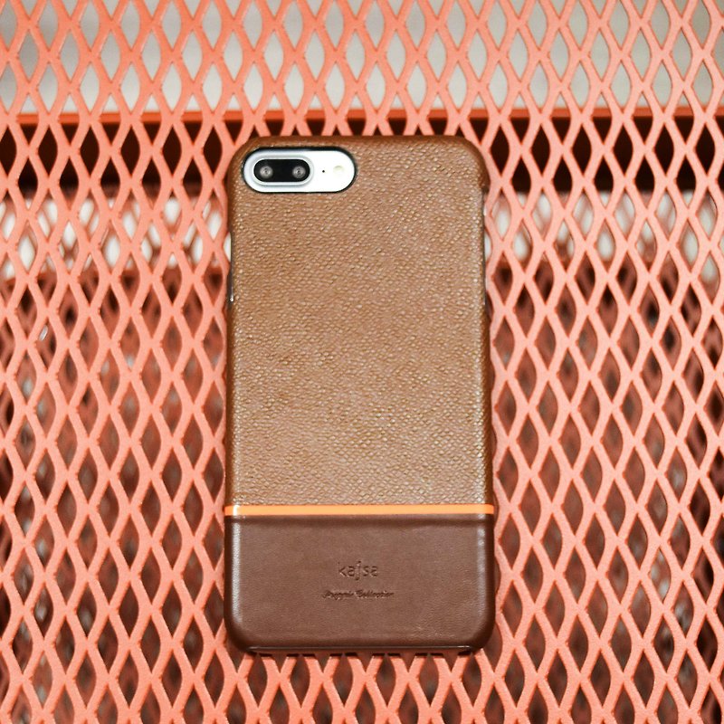 Monarch cowhide single cover phone case coffee - Other - Paper Brown