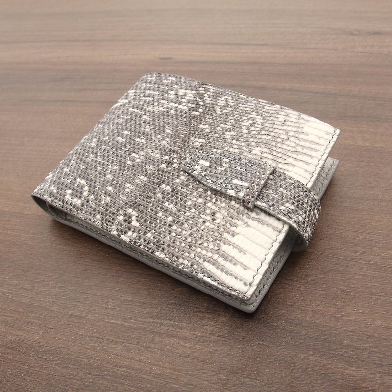 Lizard Skin Wallet - กระเป๋าสตางค์ - หนังแท้ สีเทา