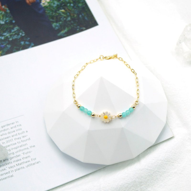 [Refurbished] Amazonite Stone Bracelets 2 Customized Birthday Gifts - สร้อยข้อมือ - คริสตัล สีน้ำเงิน