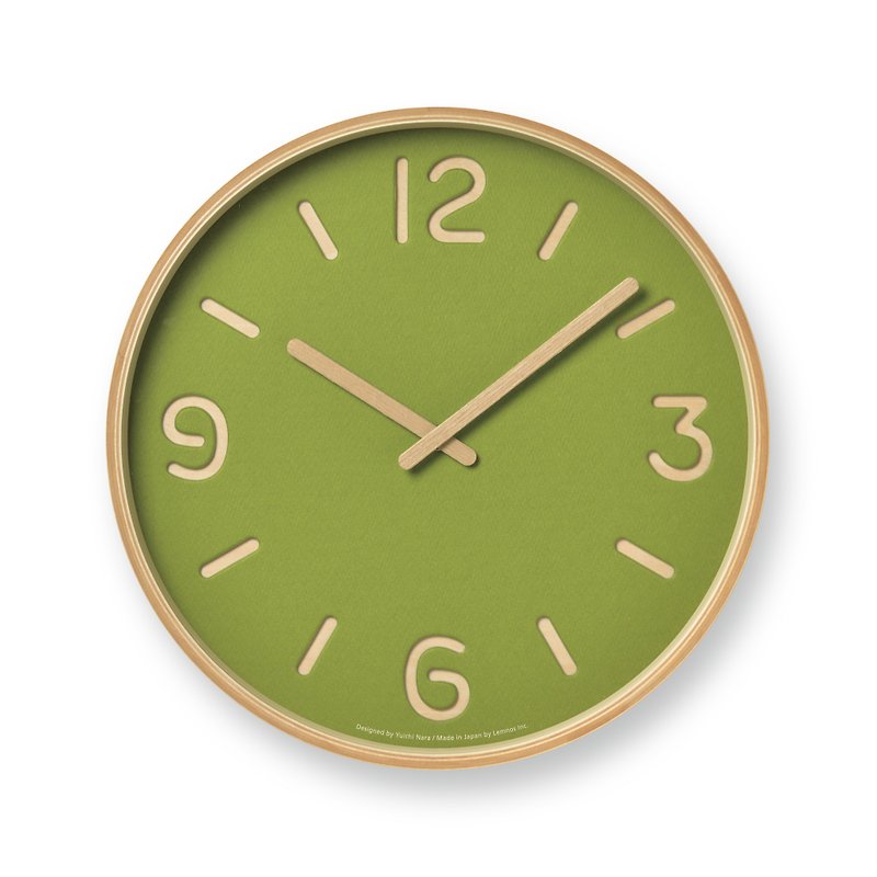 Lemnos Thomson Paper Clock - Green - นาฬิกา - ไม้ สีเขียว