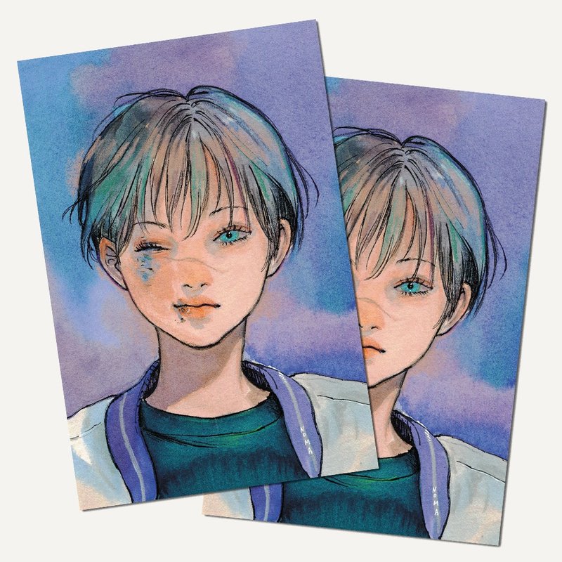 Postcard /Purple Scar / NOMA - 卡片/明信片 - 紙 紫色