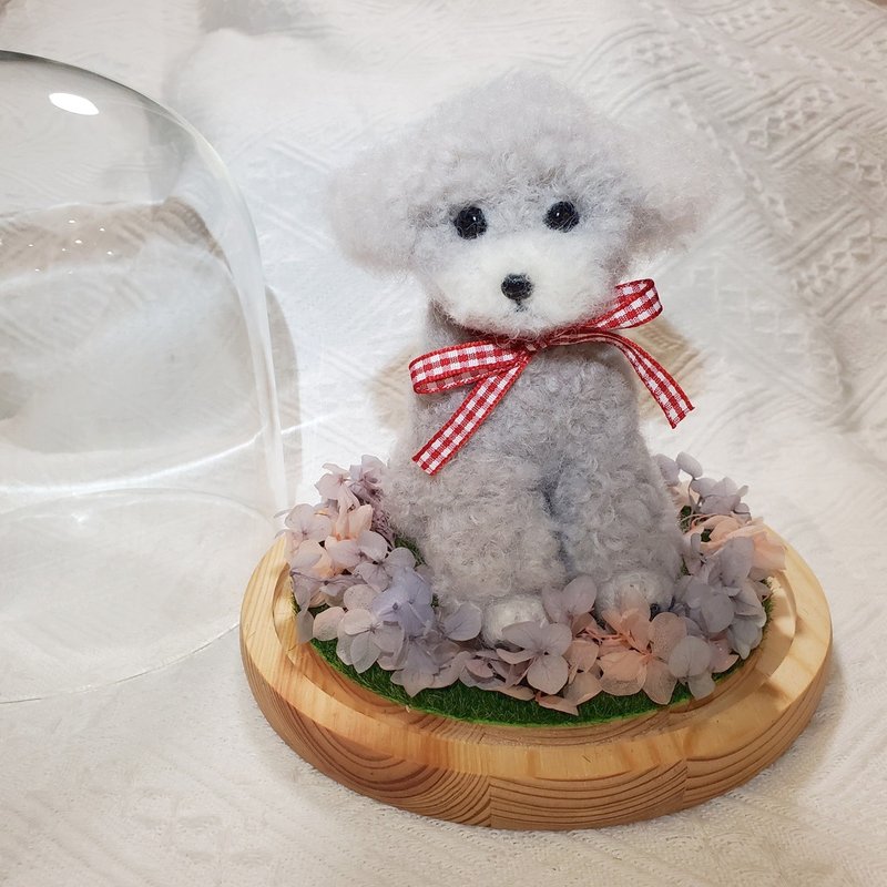 【客製羊毛氈】擬真狗狗 (15cm 至 20cm) - 客製化寵物商品 - 羊毛 白色