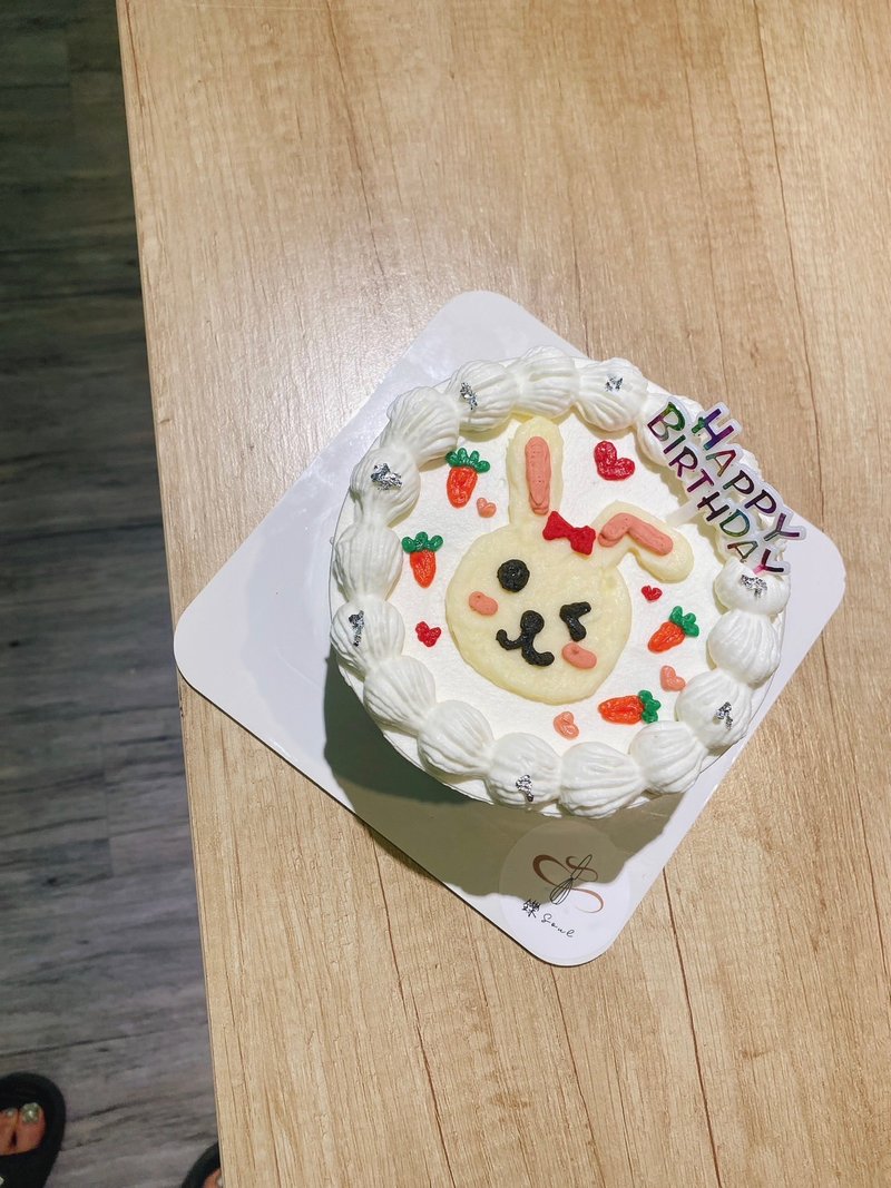 綜合水果裸蛋糕 兔子 動物繪圖 客製化蛋糕 鑠甜點 生日蛋糕 - 蛋糕/甜點 - 新鮮食材 