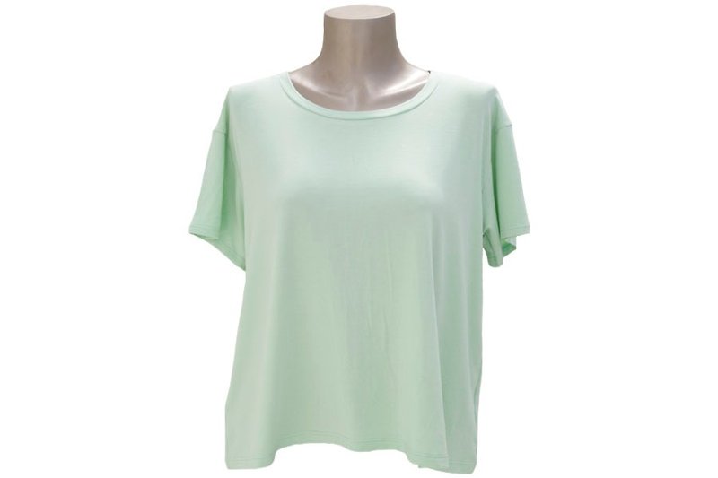 Wear the best! Adult viscose stretch crew neck T-shirt <light mint> - Women's Tops - Other Materials Green