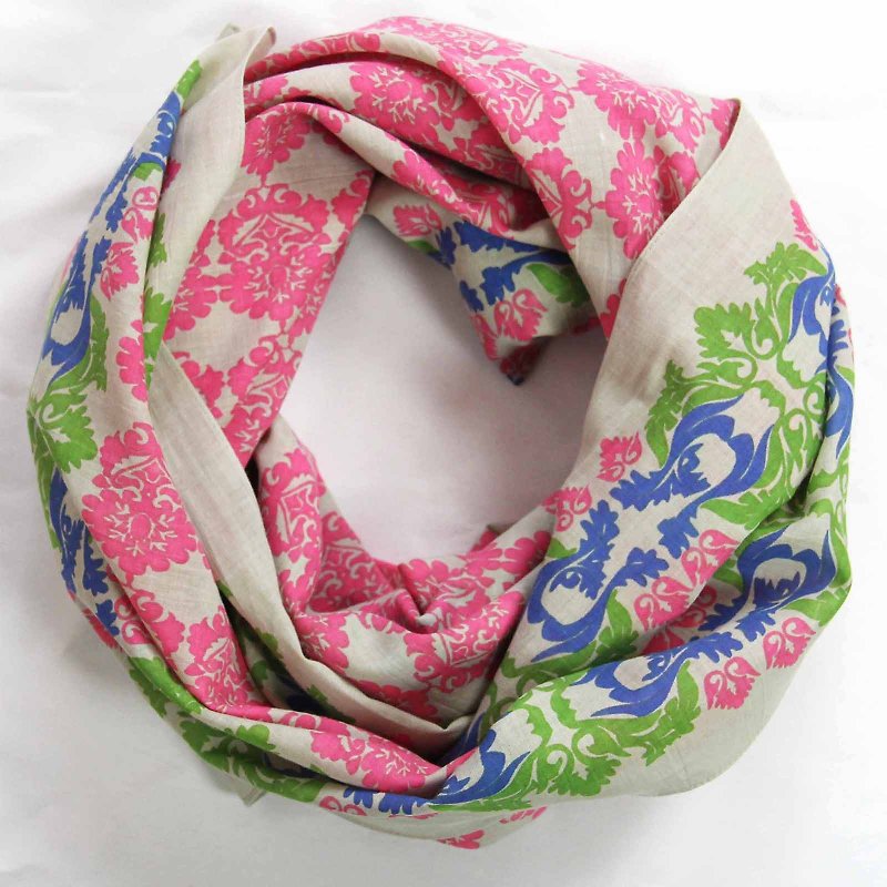 Trianon Corail organic cotton square towel - Bow Ties & Ascots - Cotton & Hemp Multicolor