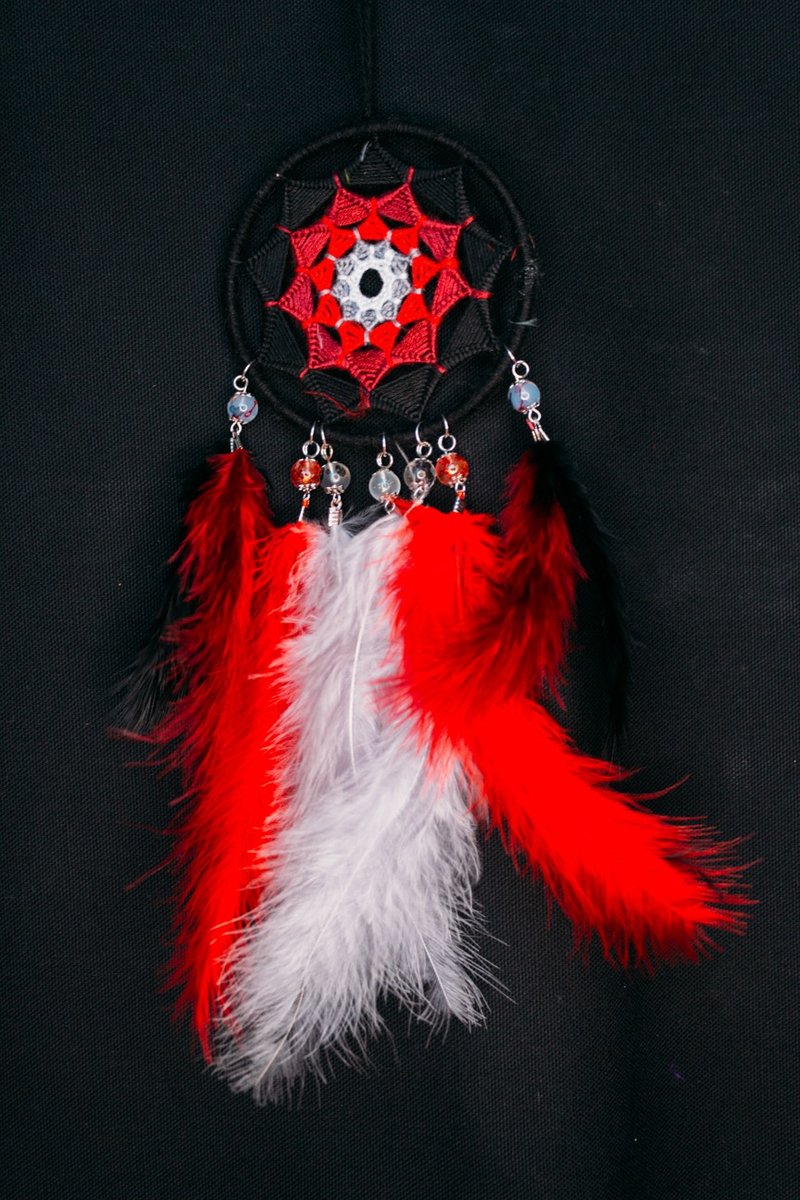 Handmade Dreamcatcher - 【Matching - Blood】 - Items for Display - Other Materials Red