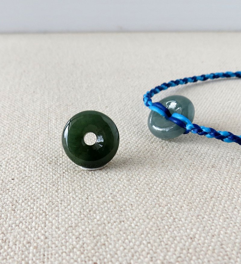 Lunar Year [Lucky ‧ Ping An] Ping An Jade Silk Wax Bracelet*Four Strands*BJ05 * Lucky - Bracelets - Other Metals Green