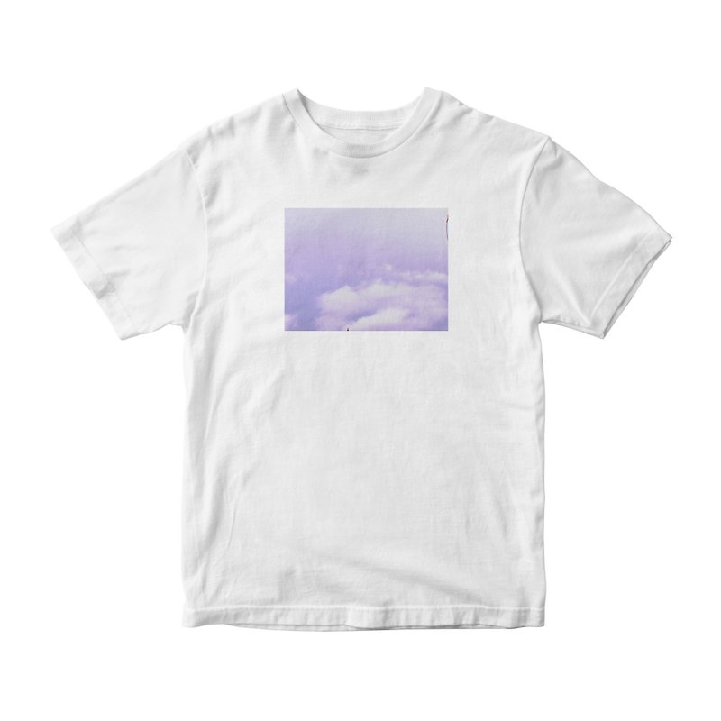 sky clouds 25 クロップ Tシャツ ホワイト ユニセックス