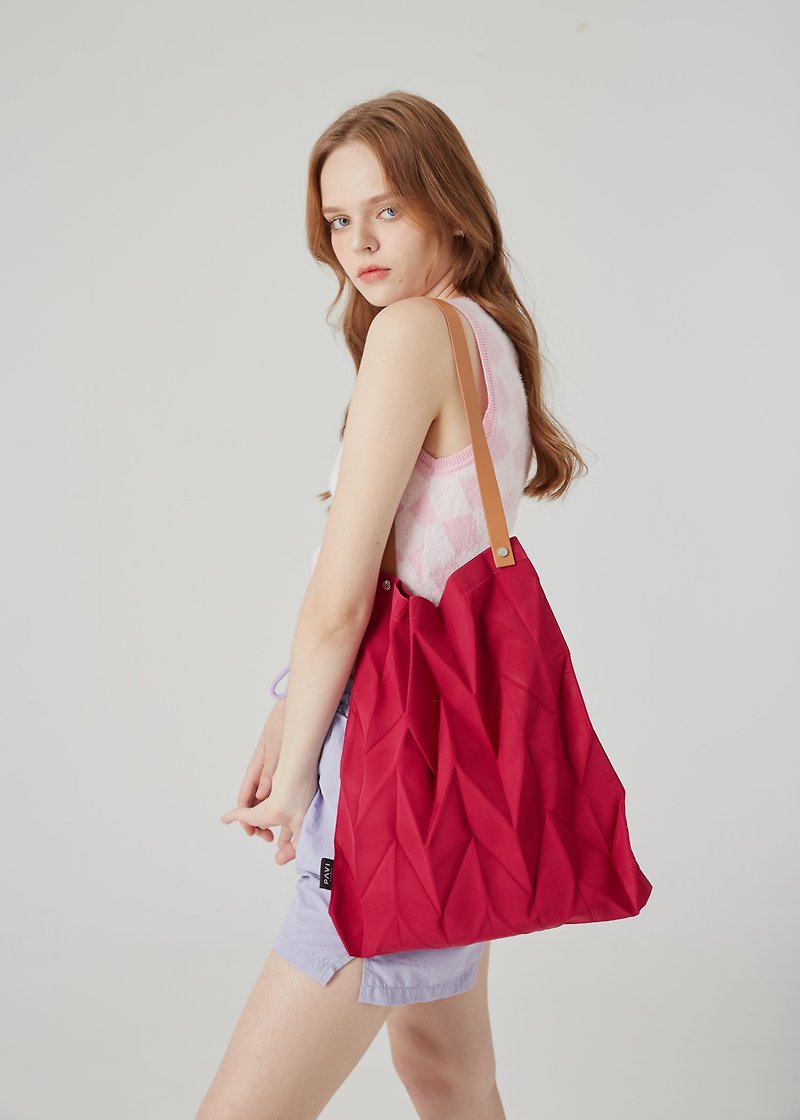【PAVI STUDIO】100% Thailand direct delivery design shoulder bag - cherry red