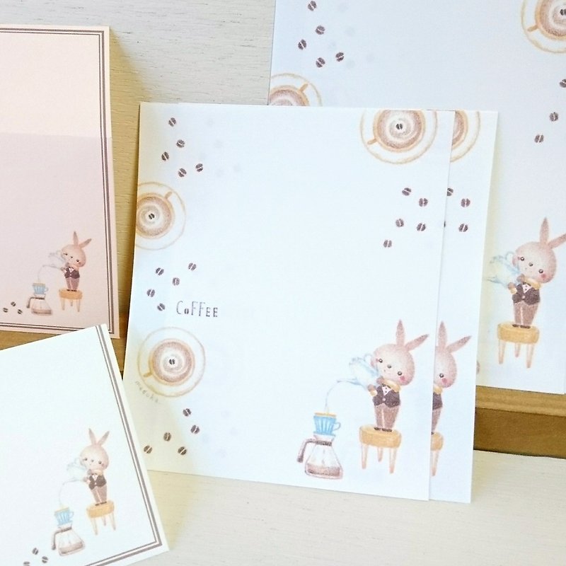 Rabbit Coffee Mini Letter - ซองจดหมาย - กระดาษ สีนำ้ตาล