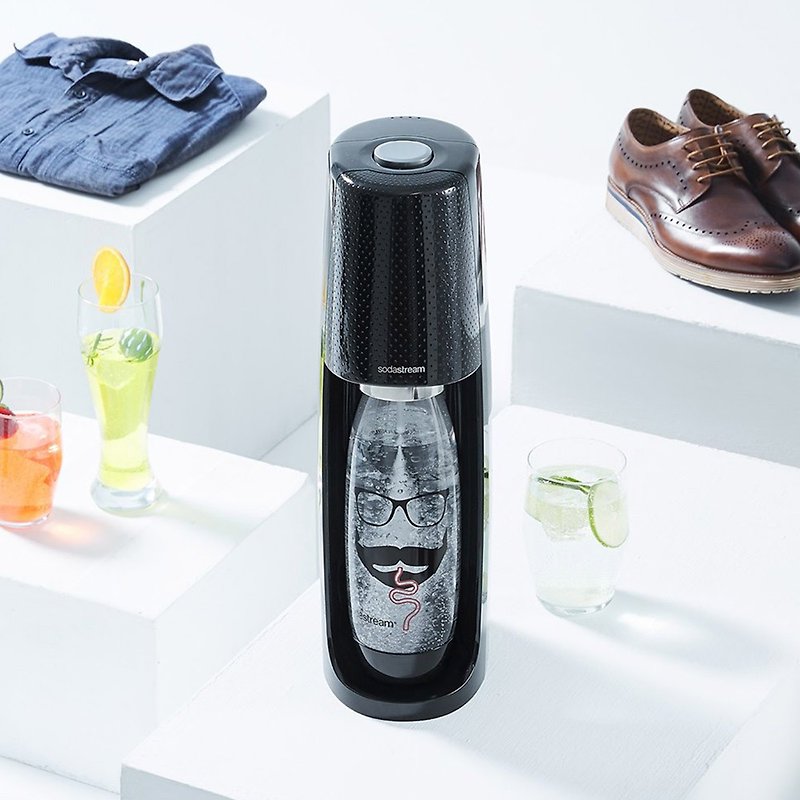 英國SodaStream  嬉皮士水滴寶特瓶1L(3入) - 水壺/水瓶 - 塑膠 黑色
