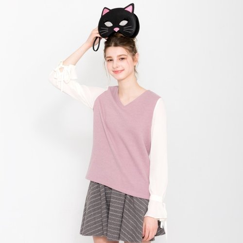 Sleepyville Critters - Black Kitty Mask Wristlet