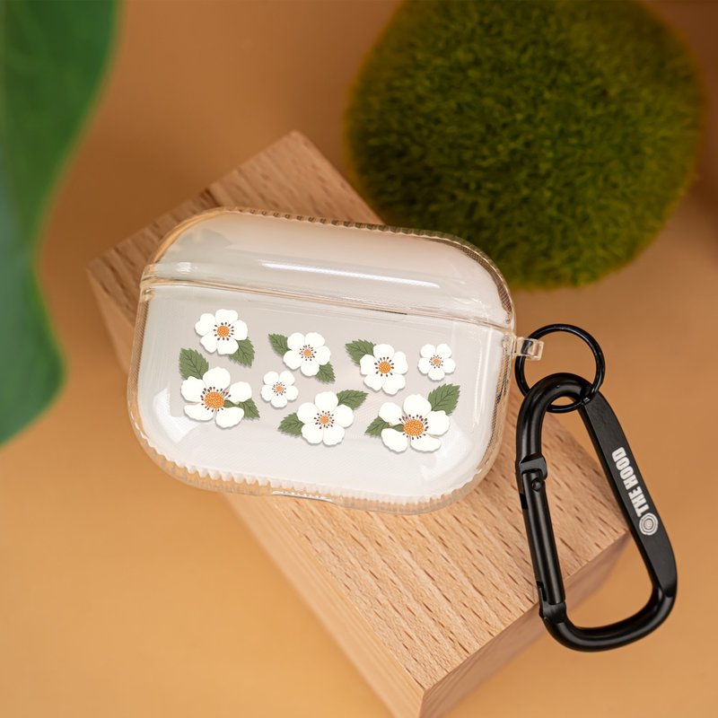 Strawberry Flower Apple AirPods Pro3/4/pro保護套防摔保護殼 - AirPods/耳機保護套 - 塑膠 
