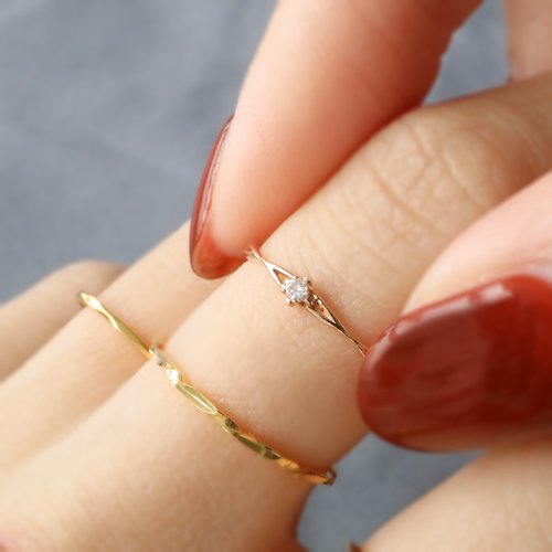 Xing Li Jewelry 幸李輕珠寶 簡約小鑽交織線戒