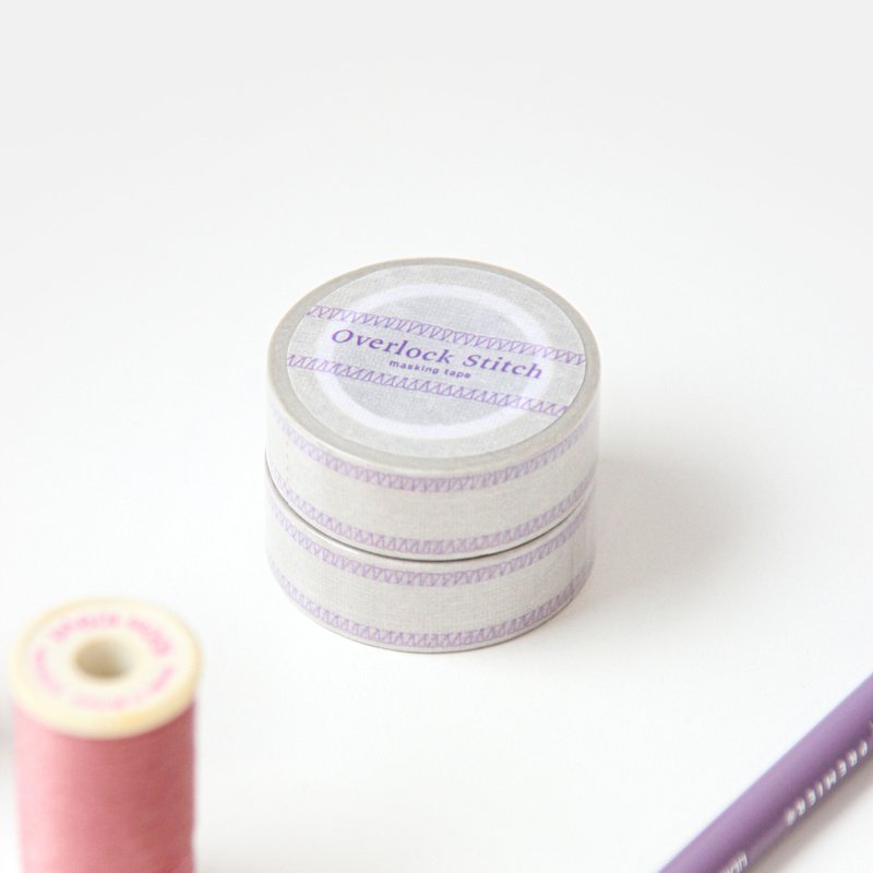 Overlock Stitch Masking Tape | Light Purple - มาสกิ้งเทป - กระดาษ สีม่วง