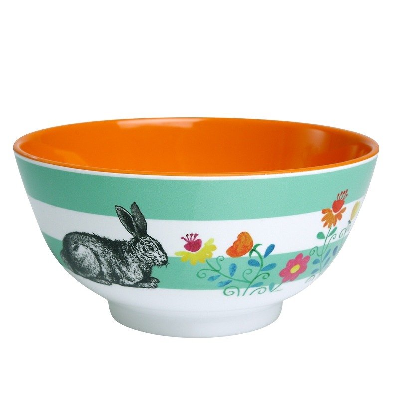 GINGER│ Thai design - Secret Garden 6-inch bowl - Rabbit - ถ้วยชาม - วัสดุอื่นๆ สีส้ม