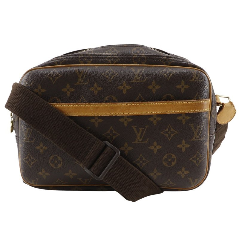 【日本直送】ルイ・ヴィトン LOUIS VUITTON リポーターPM ショルダーバッグ M45254 モノグラムキャンバス 茶 SP0023【中古】 - 側背包/斜背包 - 人造皮革 咖啡色
