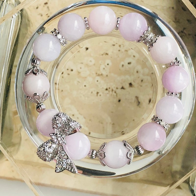 ITS-B670【設計款・一圖一物・紫鋰輝石】天然石水晶手鍊手環 - 手鍊/手環 - 半寶石 紫色