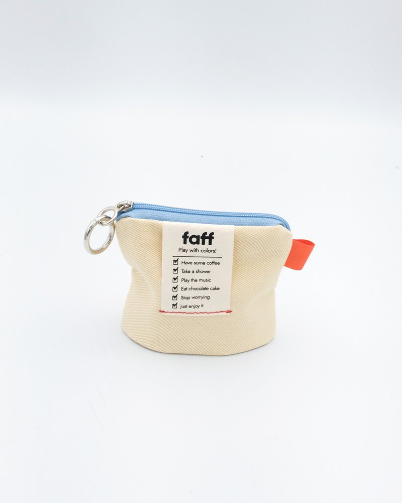 faff Pouch mini Vanilla - กระเป๋าเครื่องสำอาง - ผ้าฝ้าย/ผ้าลินิน สีเหลือง