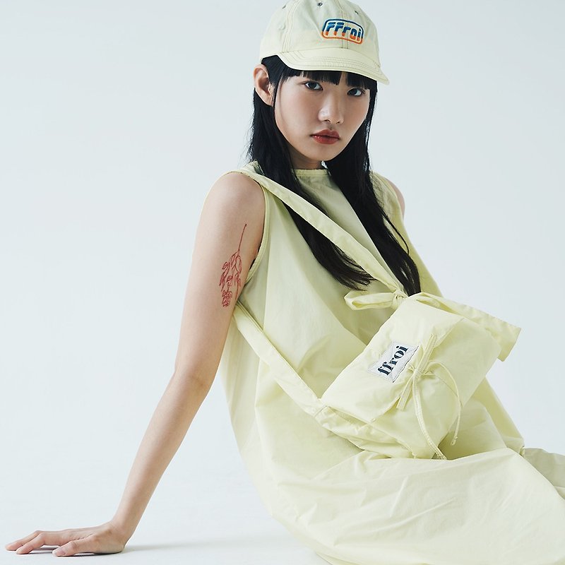 breeze_yellow / shoulder bag / 3 color - 側背包/斜孭袋 - 棉．麻 黃色