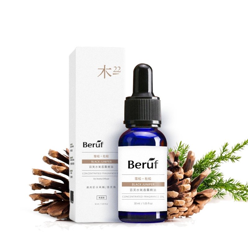 濃縮 百芙Berùf 香氛精油 木質調 雪松杜松 30ml - 香氛/精油/擴香 - 玻璃 白色