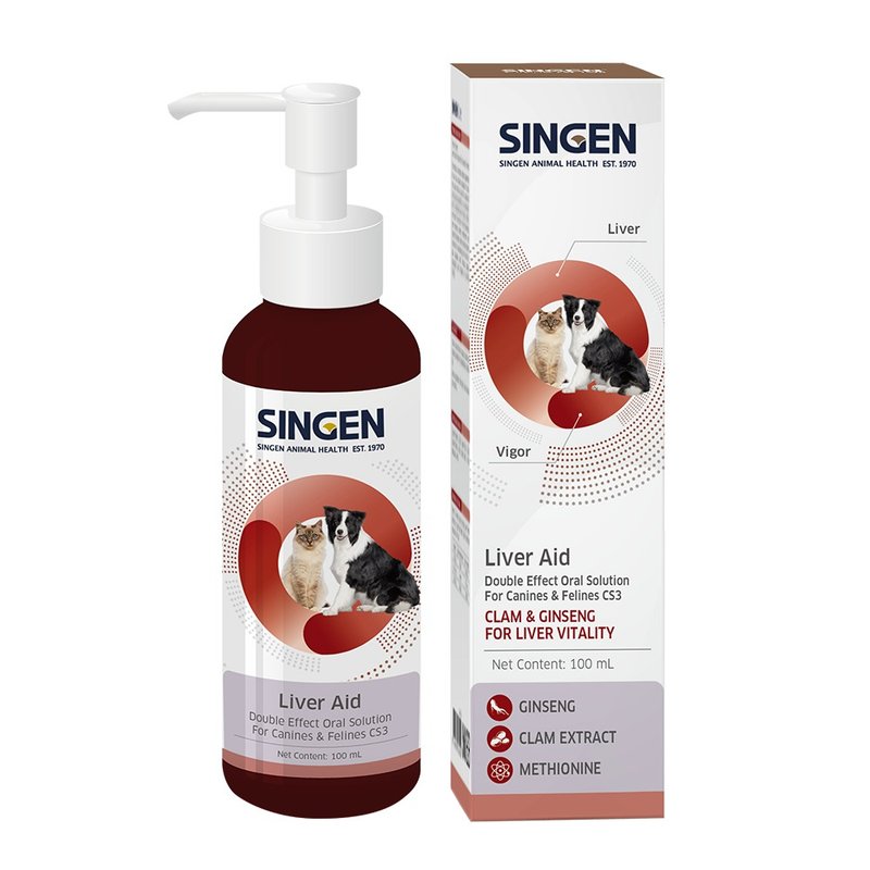 SINGEN Xinyuan Development Treasure Dog and Cat Double-effect Enhanced Liver Nutrient High Concentration Oral Liquid 100m/can - Dry/Canned/Fresh Food - Other Materials Red