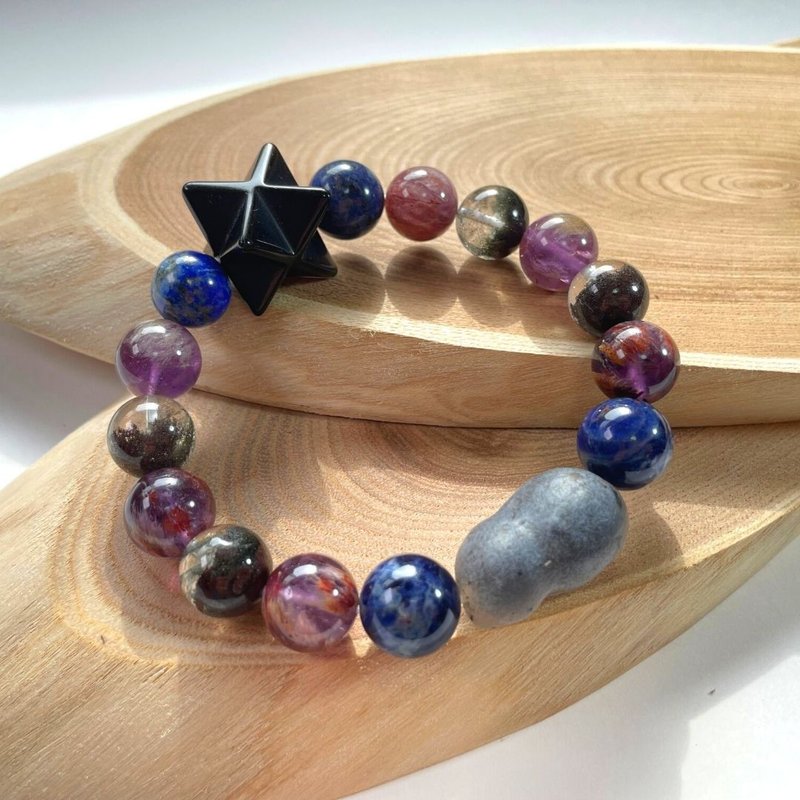 展示品/星鑽手串/阿拉善/天然/水晶手鏈/能量石/原生態032317 - 手鍊/手環 - 水晶 多色
