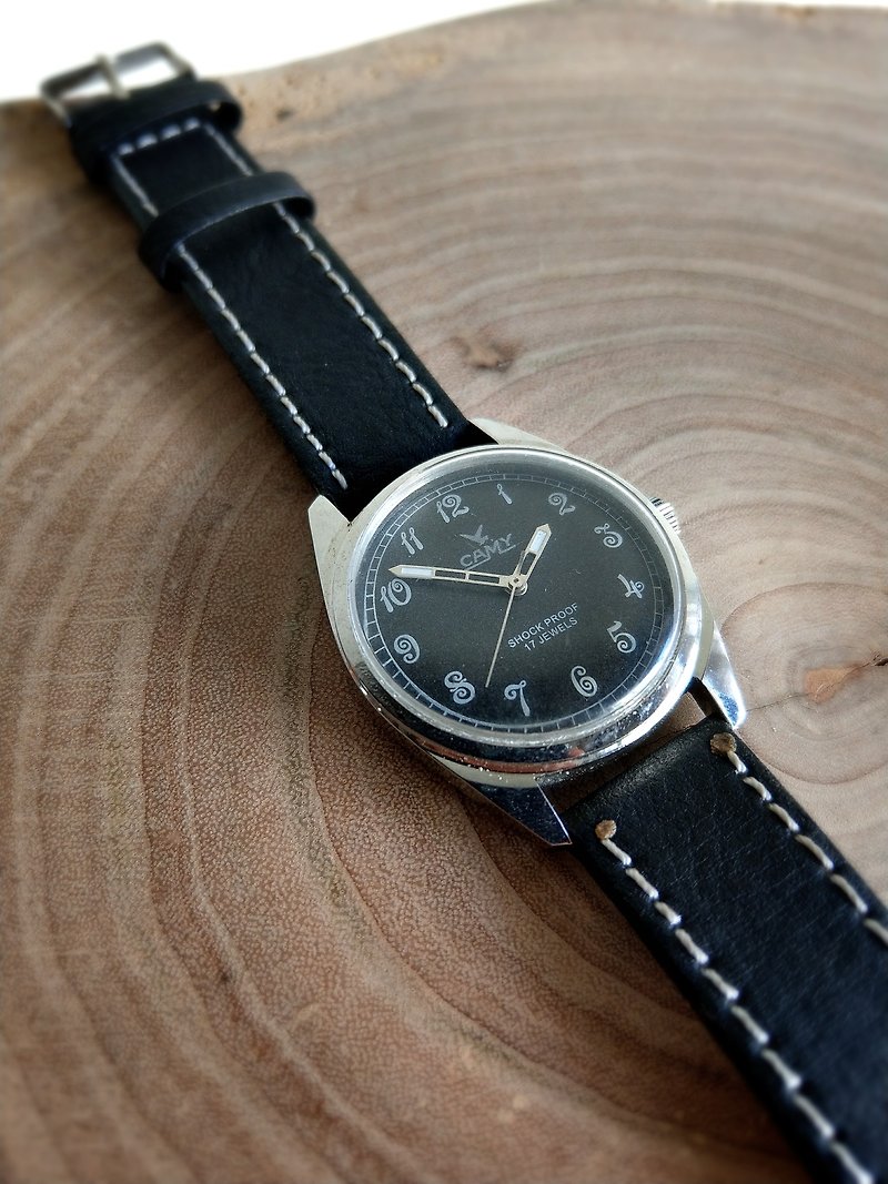 (11/30前限時搶購)CAMY Watches古董錶 手上鍊機械錶 情人節禮物 - 男裝錶/中性錶 - 其他金屬 黑色