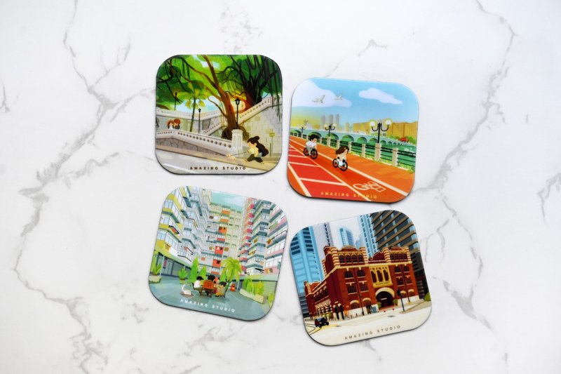 [Exclusive Combination] [Hong Kong Diary 03] Magnet Sticker Set丨Amazing Studio - Magnets - Plastic Multicolor