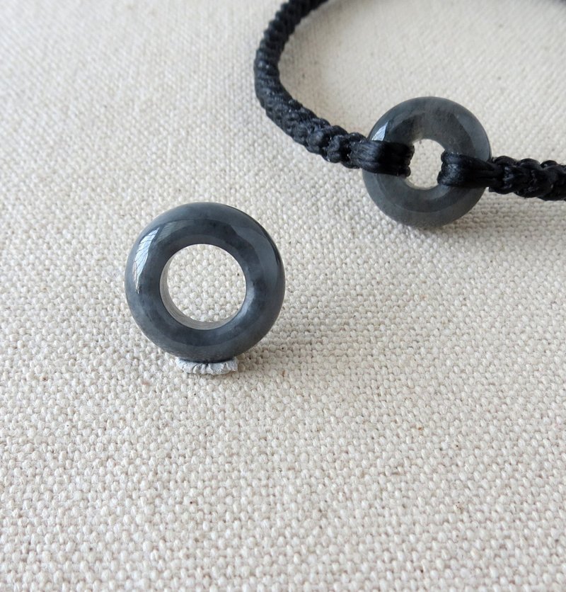 This year [Peaceful ‧ Ruyi] Black Chicken Jade Silk Wax Bracelet NB03 [Ten shares] Anti-villain - Bracelets - Gemstone Black