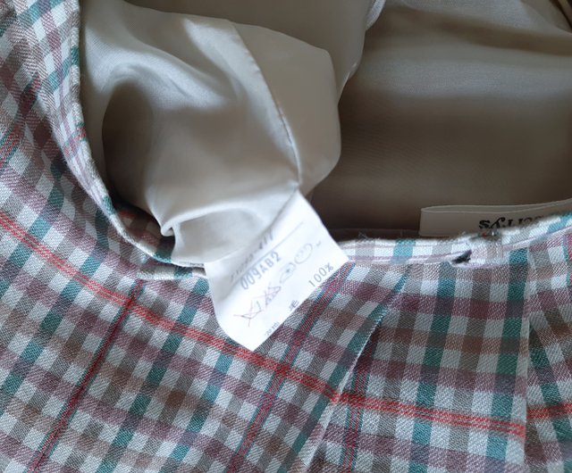 ヴィンテージ BURBERRYS チェック柄 ウール プリーツ スカート