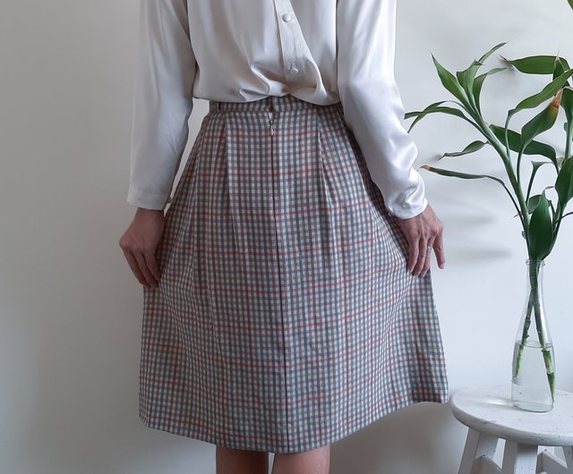 ヴィンテージ BURBERRYS チェック柄 ウール プリーツ スカート