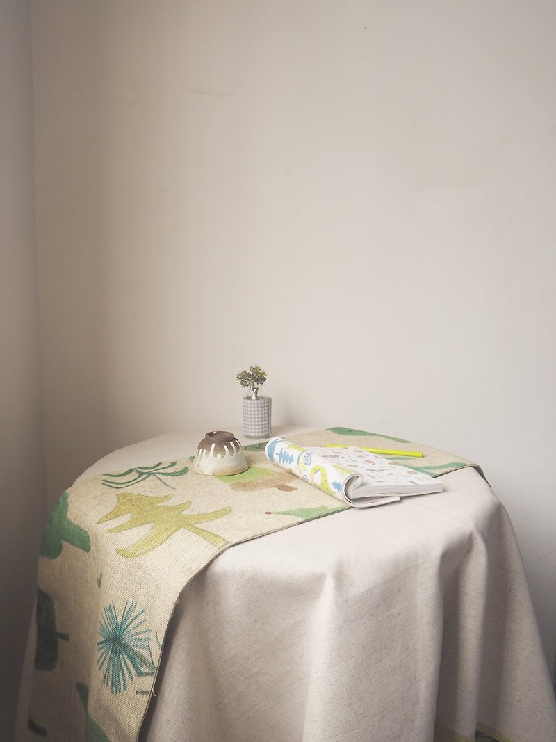 經典小樹清新布條家中任何地方都百搭提升質感好居所 - 餐桌布/餐墊 - 棉．麻 綠色