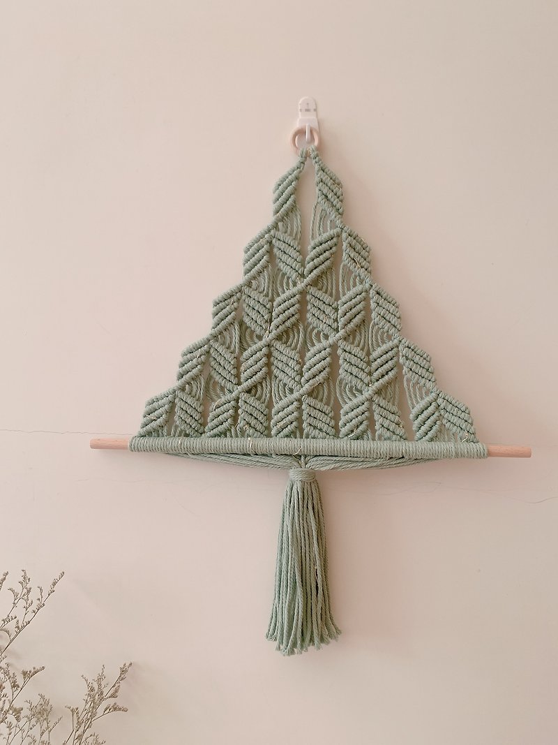 Nordic style wall hanging decorative wall with a tree - Items for Display - Cotton & Hemp Green