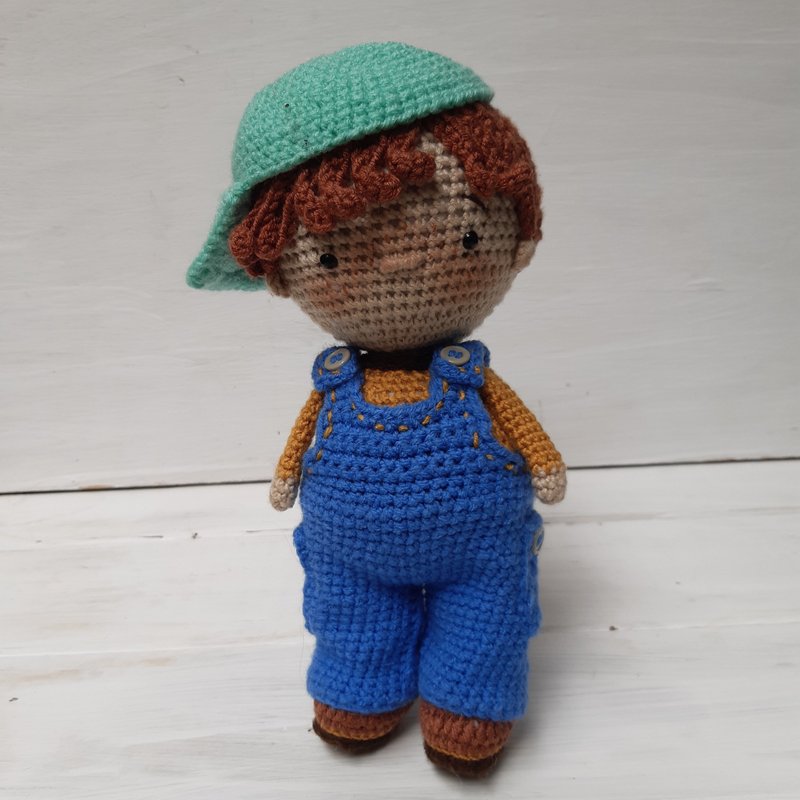 Boy Doll, Crochet Boy Doll with clothes, Stuffed toys, Plush toys, Gift for Boy - ของเล่นเด็ก - วัสดุอื่นๆ หลากหลายสี