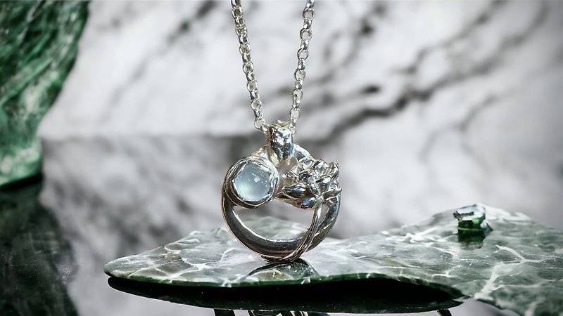 Silver Lotus Rhizome Necklace - Necklaces - Sterling Silver Silver