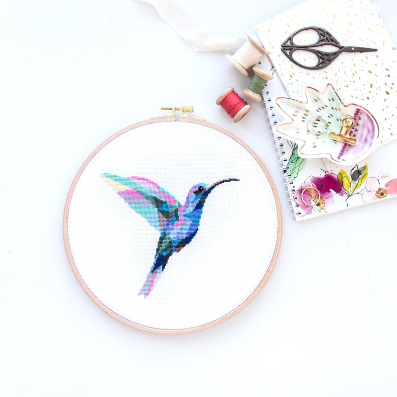 Hummingbird Cross Stitch PDF Pattern 十字繡 - 編織/刺繡/羊毛氈/縫紉 - 其他材質 