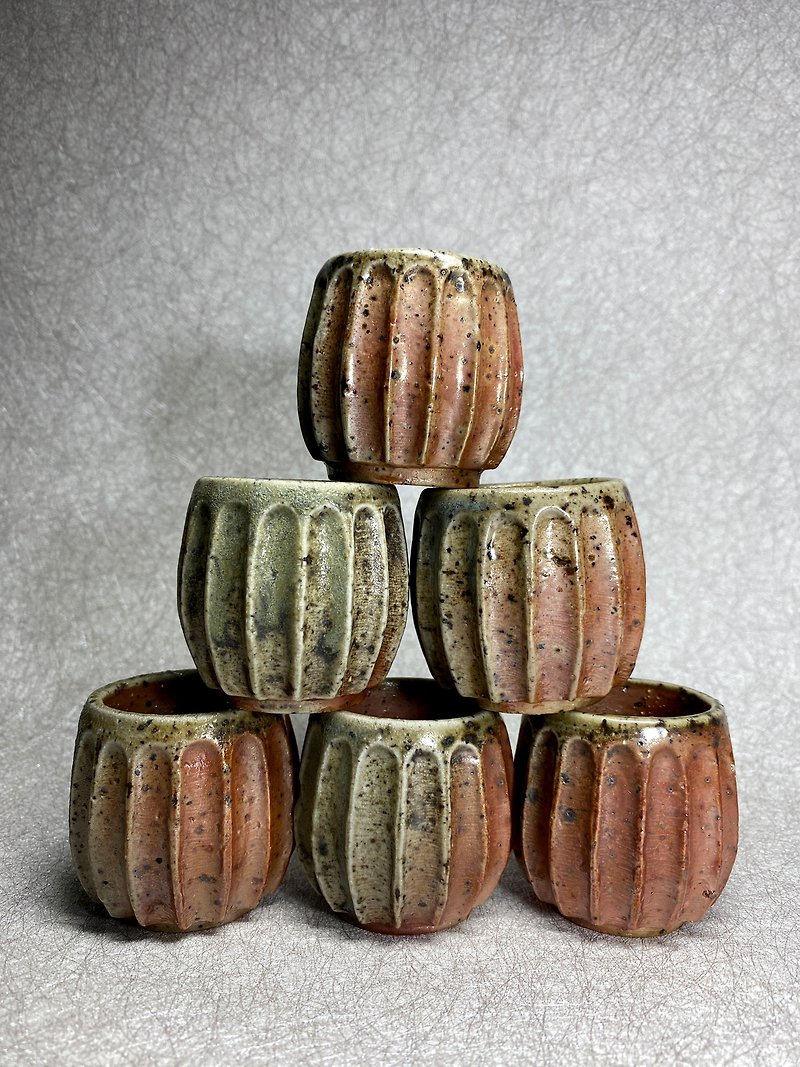 Firewood x Mineral Sand Line Tea Cup Set [Six Cups] - Pottery & Ceramics - Pottery 