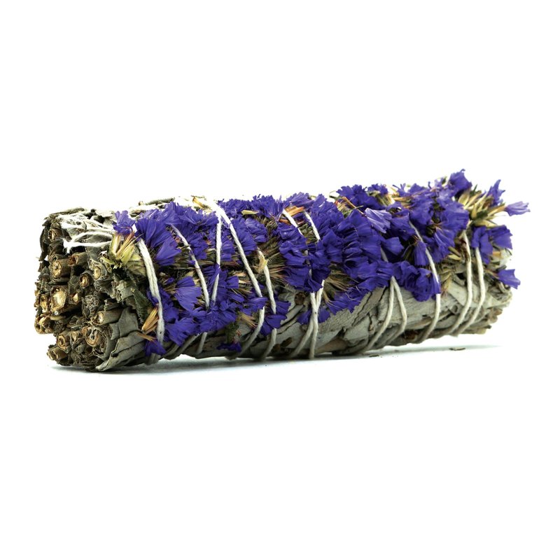 Faiza Naturals 加洲紫星辰花配白鼠尾草煙薰棒 4寸 真空包裝 - 香氛/精油/擴香 - 植物．花 綠色