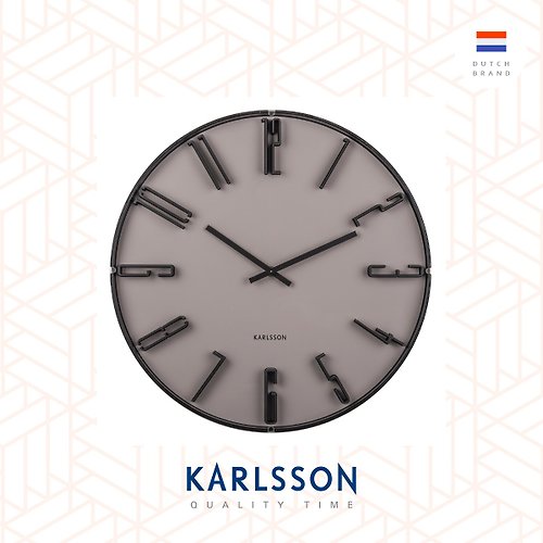 Ur Lifestyle 荷蘭Karlsson, Wall clock 40cm Sentient warm grey