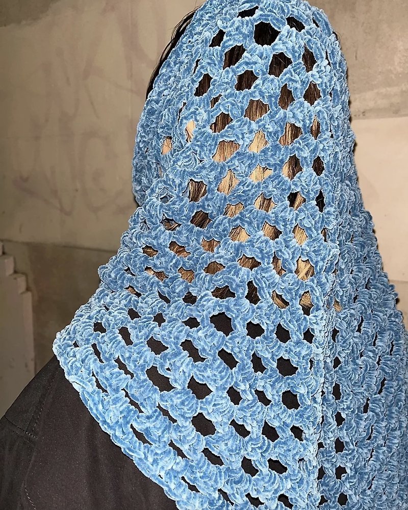 EU Handmade Scarf for Mystic Fairy - Knit Scarves & Wraps - Down Blue