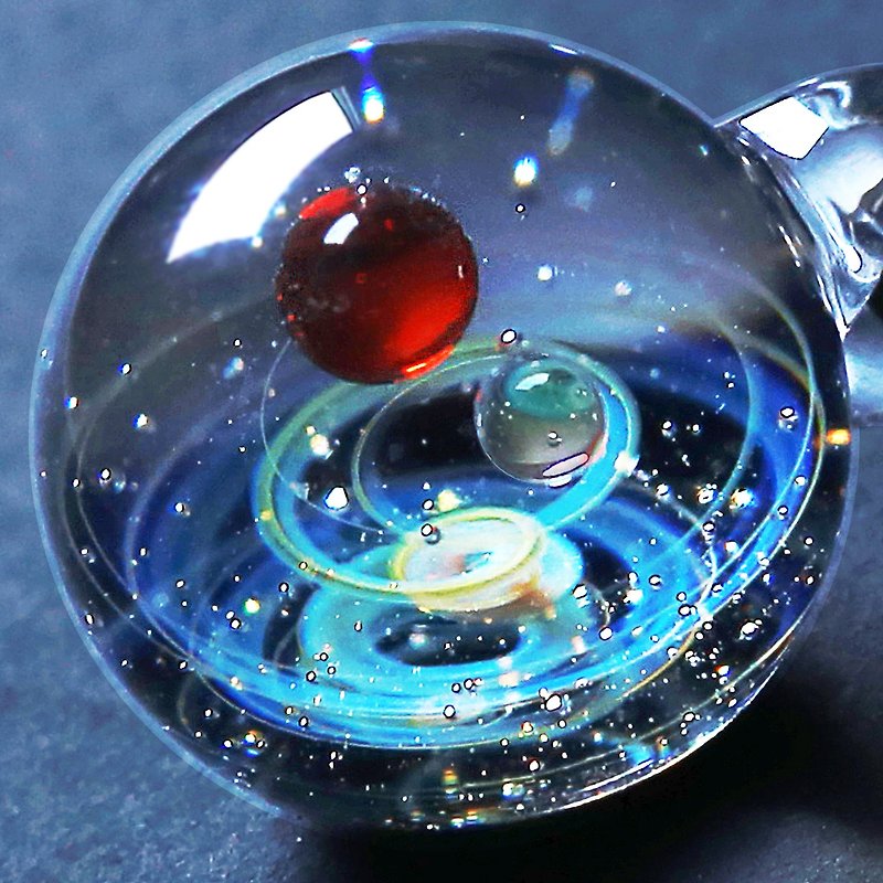 Japan Galaxy Pendant Necklace,Universe Glass,Space Cosmos Design,Handmade - สร้อยคอ - แก้ว 