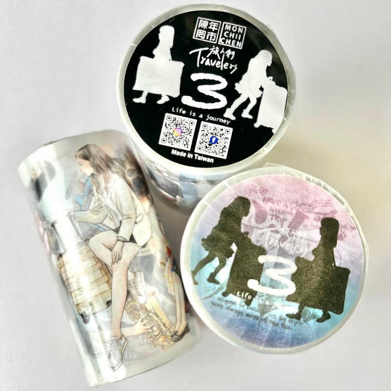 Travelers 3 Matte PET Tape / Travelers 3 - Washi Tape - Plastic 