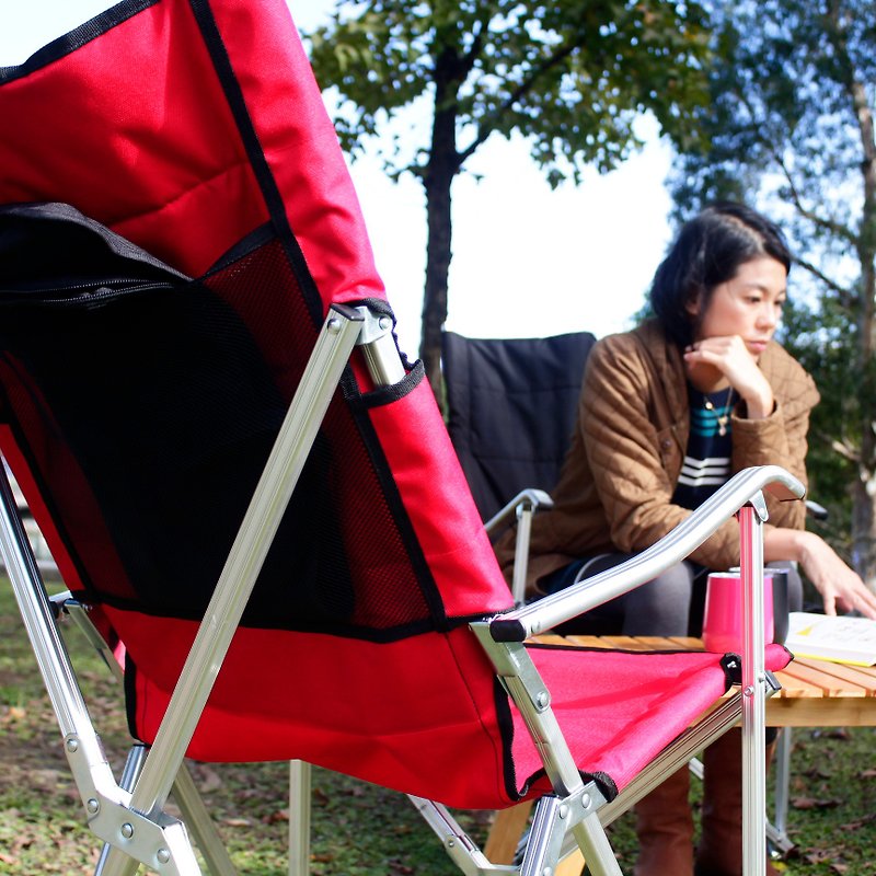 Lightweight padded back folding Okawa chair (with storage bag) - อื่นๆ - ผ้าฝ้าย/ผ้าลินิน สีเขียว