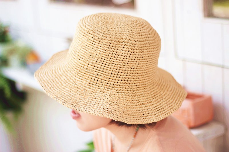 Handmade Handmade. hand made. Summer Panama Hat - หมวก - กระดาษ สีส้ม